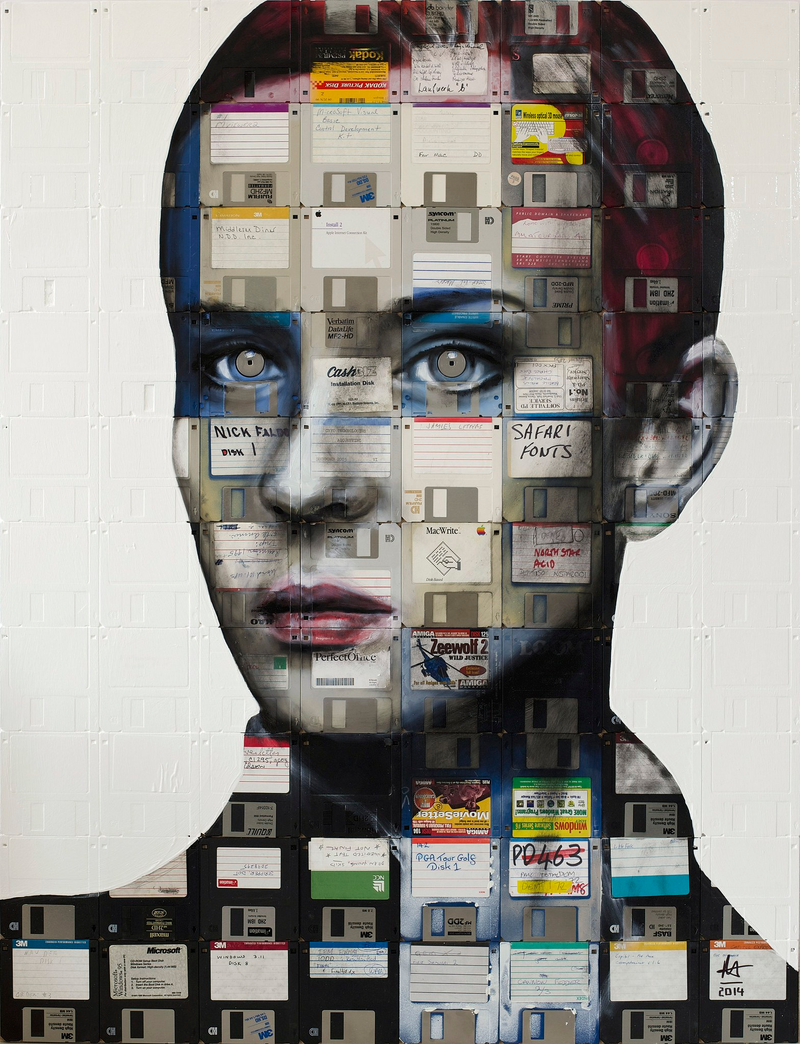 Illustration for article titled Timeless Portraits Created On Obsolete Floppy Disks And Film